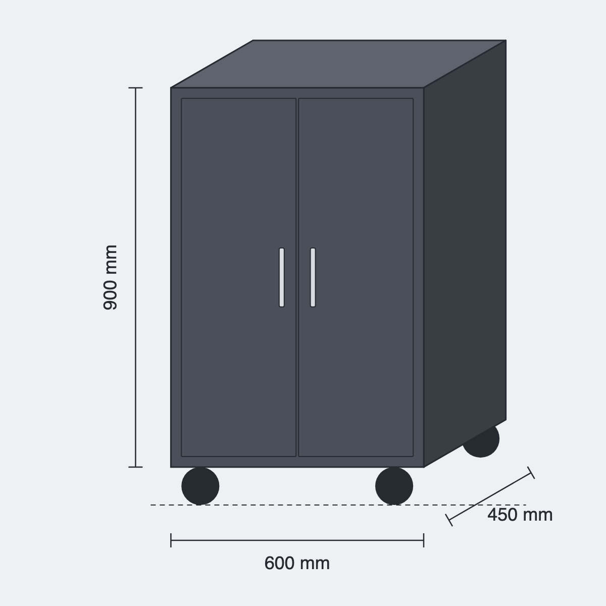 Wide Mobile Cabinet